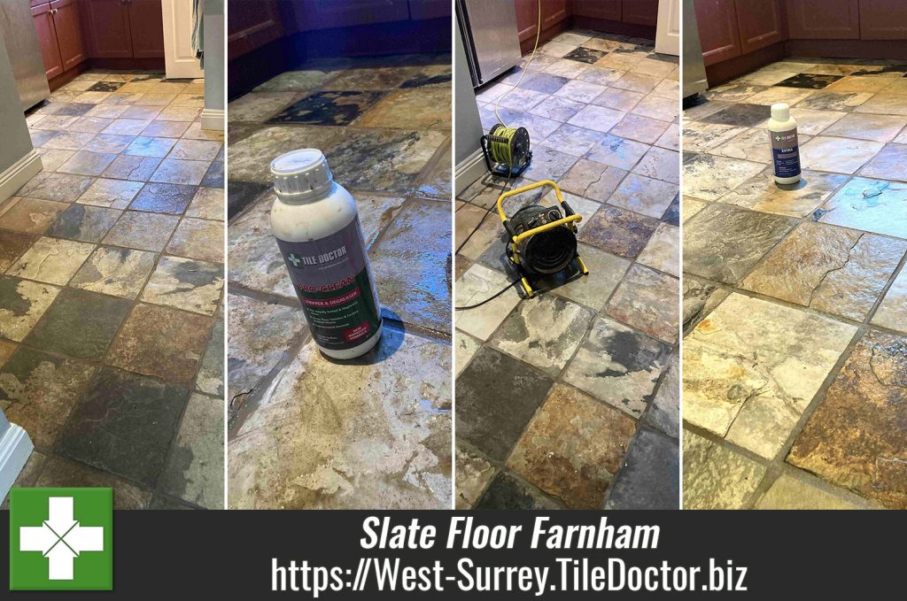 Sealing Slate Tiles with Seal & Go Extra in Farnham Surrey - Tile Care ...