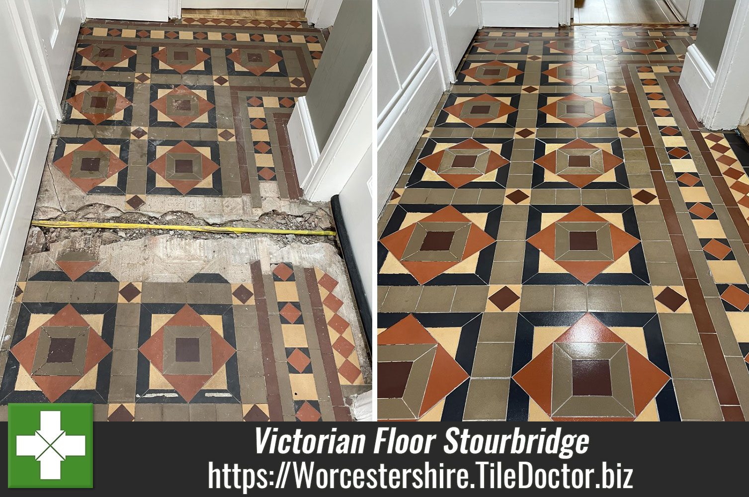 Coarse Diamond Pads used to Renovate a Victorian Floor in Stourbridge Worcestershire