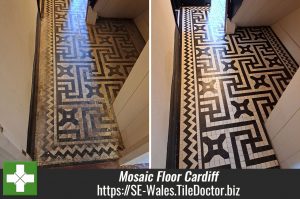 Geometric Mosaic Edwardian Floor Restoration Cardiff