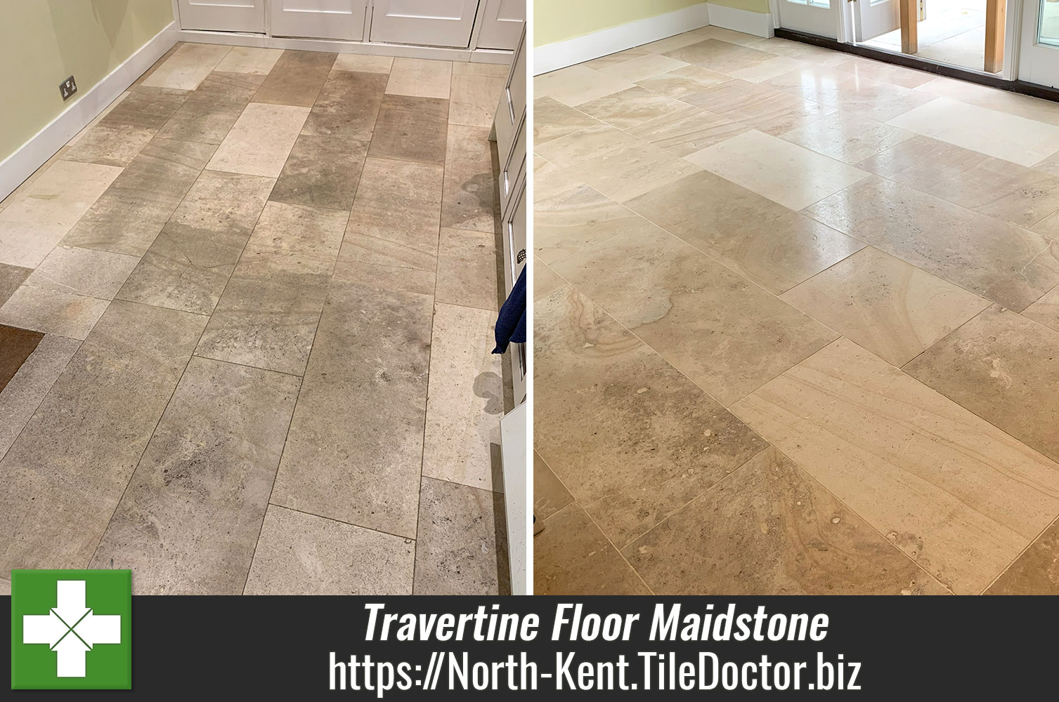 Pitted Travertine Floor Renovation Maidstone