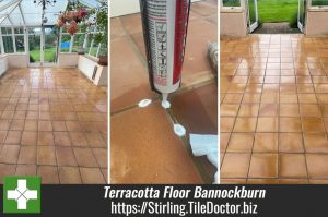 Terracotta Tiled Conservatory Floor Renovation Bannockburn