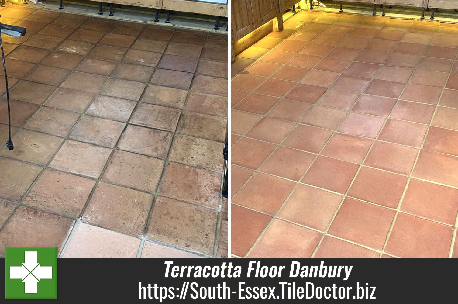 Unbelievable Transformation of a Filthy Terracotta Floor Using Tile Doctor Remove and Go in Danbury Essex