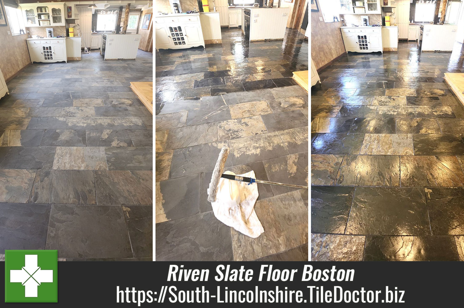 Failed Slate Sealer Replaced in Boston Lincolnshire with Tile Doctor Seal & Go