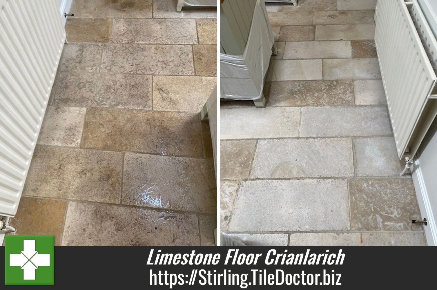 Achieving a Natural Look on Limestone Flooring with Tile Doctor Ultra-Seal in Crianlarich Stirlingshire