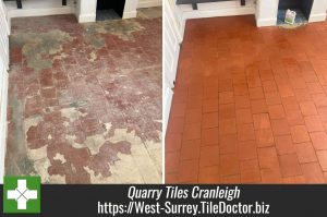 Quarry Tiled Floor Restoration Cranleigh