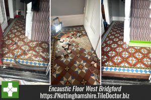 Victorian Encaustic Tiled Floor Restoration West Bridgford Nottingham